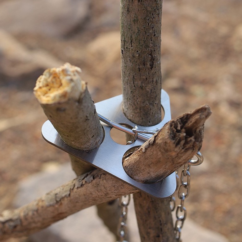 Camping Cooking Recipes - Stainless Steel Camping Tripod Portable Detachable
