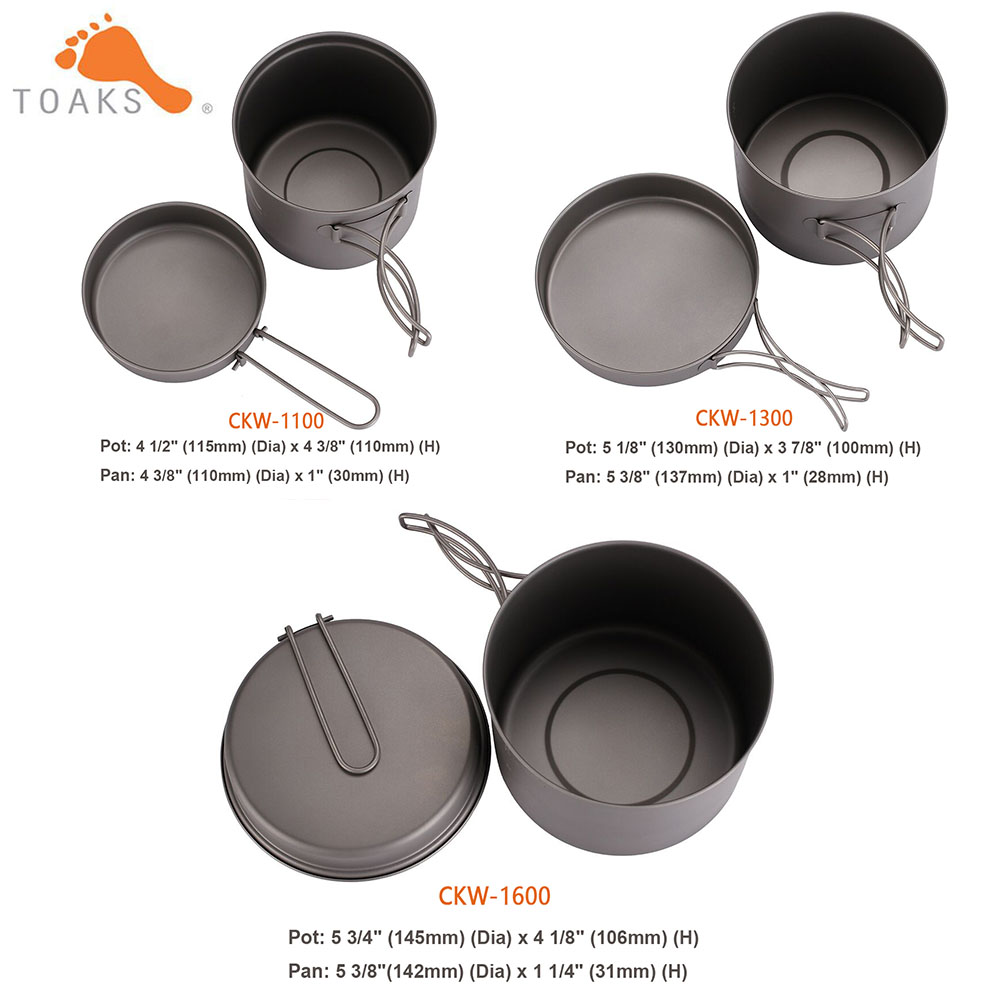 TOAKS Cookware Set Ultralight  - Camping Cooking Utensil Set review and price