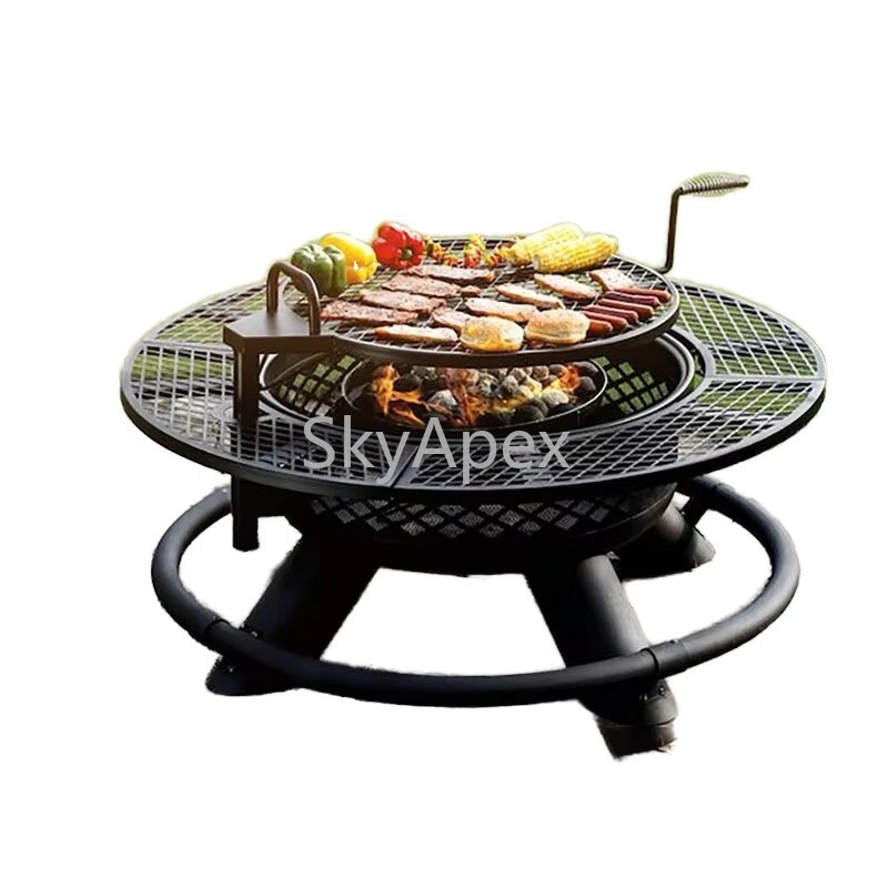 Heavy Duty Outdoor Metal BBQ G - Camping Cooking Fire Pit review and price