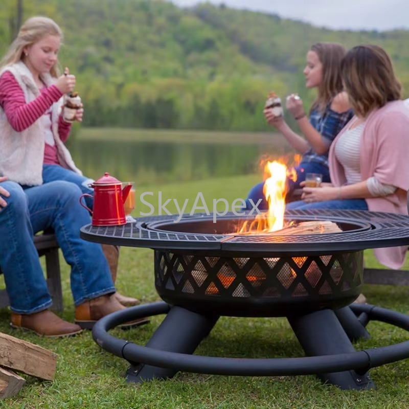 Heavy Duty Outdoor Metal BBQ G - Camping Cooking Fire Pit review and price