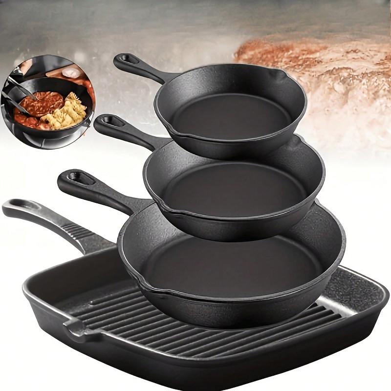 4 Piece Cast Iron Frying Pan S - Skillet Cast Iron Camp review and price
