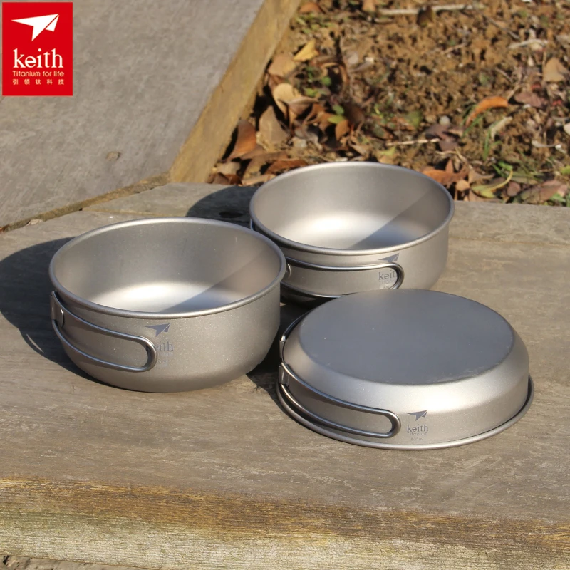 Keith 3PCS Titanium Cookware P - Camping Outdoor Cooking Equipment review and price