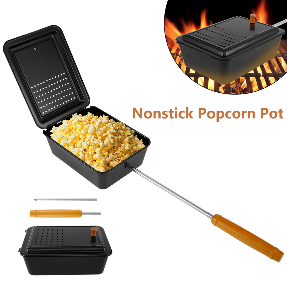 Nonstick Popcorn Pot Portable  - Skillet Cast Iron Camp review and price