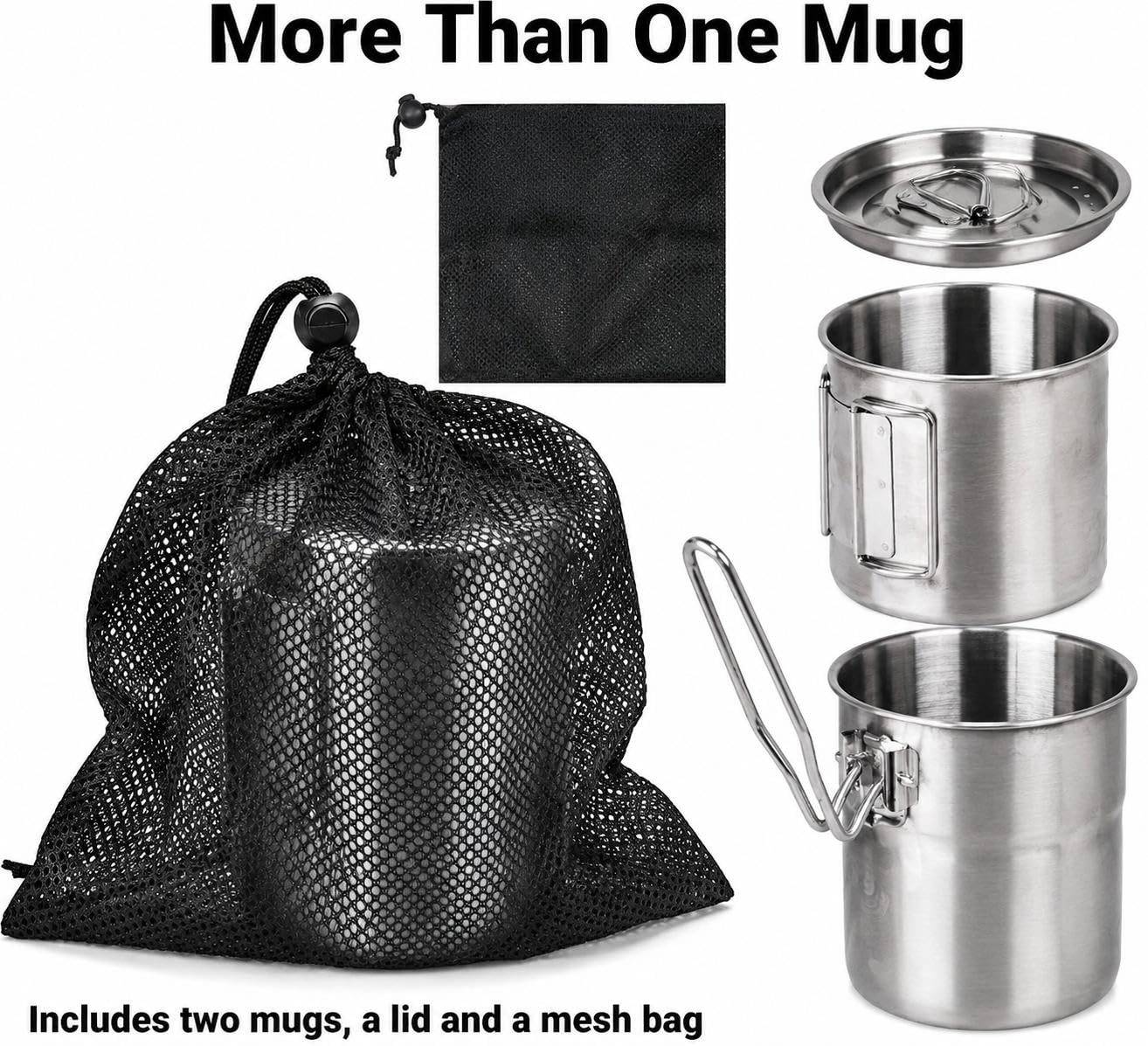 2-Piece SUS304 Stainless Steel - Nesting Camping Cooking Set review and price
