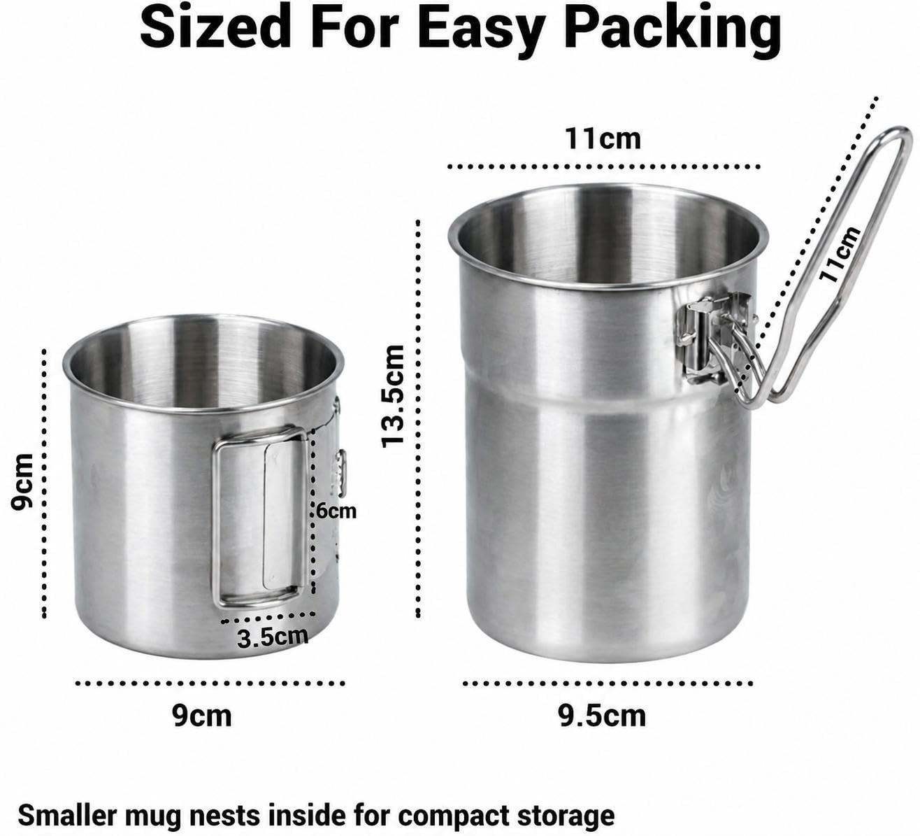 2-Piece SUS304 Stainless Steel - Nesting Camping Cooking Set review and price