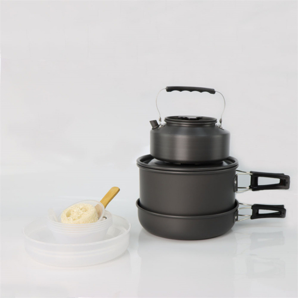 Outdoor large cooking set, 2-4 - Nesting Camping Cooking Set review and price