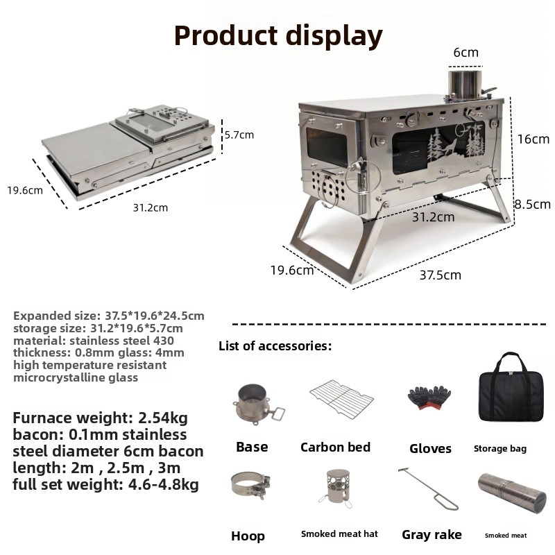 Stainless Steel Foldable Porta - Camping Cooking Tent review and price