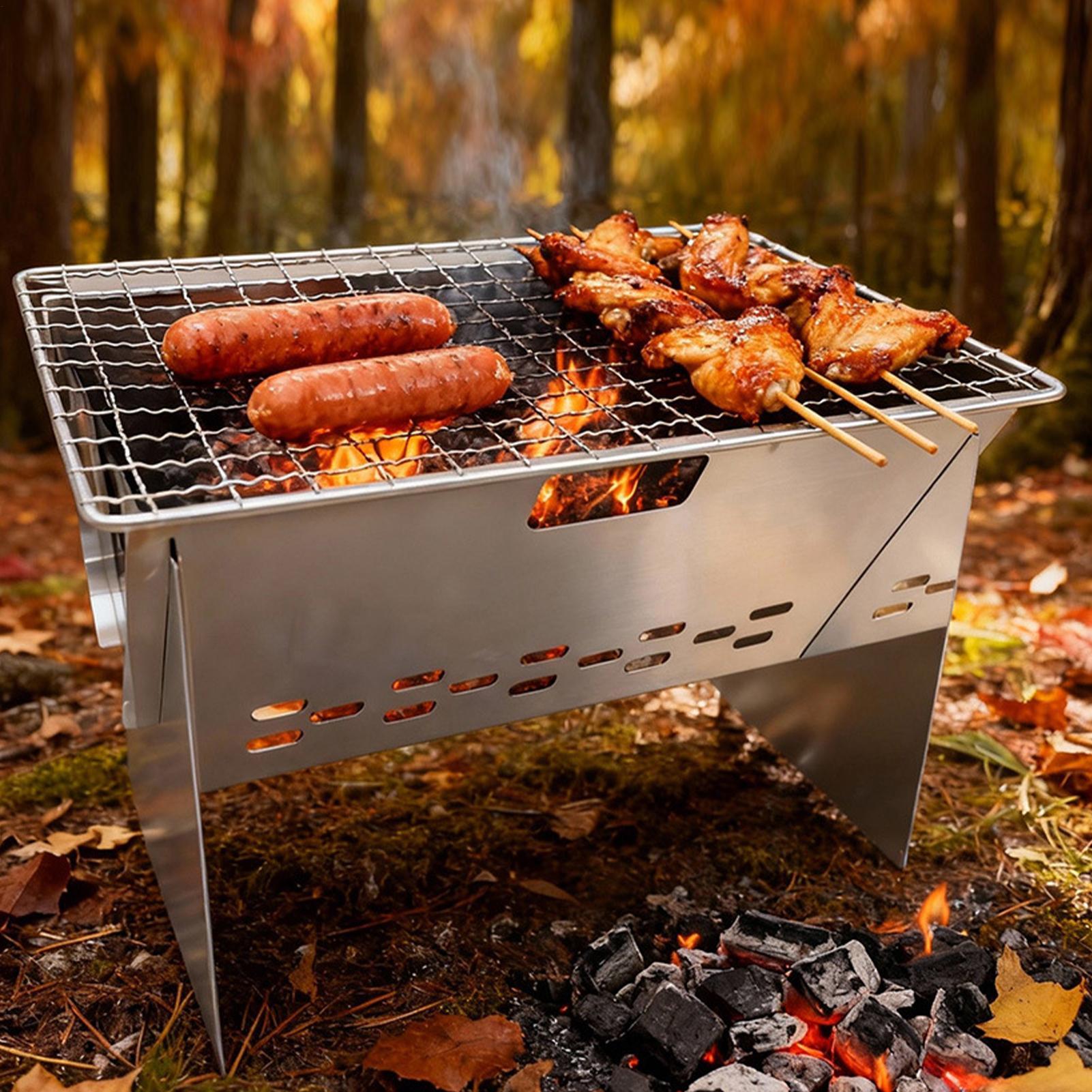 Foldable Portable Charcoal Gri - Camping Cooking Fire Pit review and price